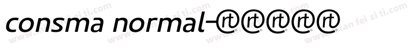 consma normal字体转换